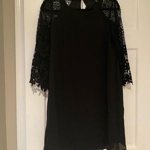 Black Lace Bell Sleeve dress